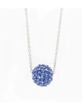 Touchstone Crystal Blue September Birthstone Neckkace
